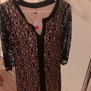 Beautiful black mini lace dress, for evening or casual